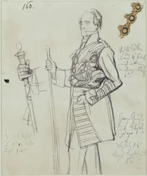 Grand maître des cérémonies Rudolf comte Stillfried-Alcantara. Étude pour le tableau « Couronnement de Guillaume Ier à Königsberg »