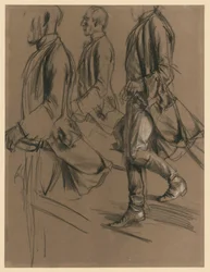 Officier de la suite de Frédéric II. Étude de modèle pour «La rencontre de Frédéric II et Joseph II à Nysa»