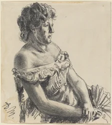Femme en robe de cour
