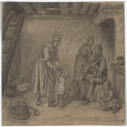 Scène domestique à la campagne