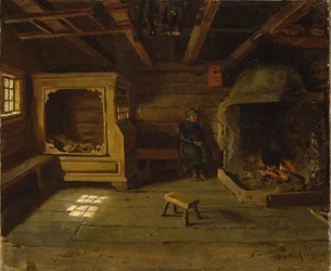 Intérieur de ferme de Skjønne, dans le Numedal