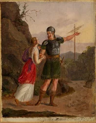 Les adieux de Fridtjof, esquisse pour un tableau perdu