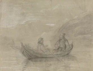 Deux pêcheurs dans un bateau