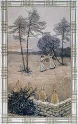 Vie des abeilles : bruit pour éloigner les abeilles - dessin de A. Giraudon