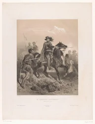 Le général Giuseppe Garibaldi comme commandant lors de la bataille de Varèse