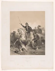 Le roi Victor Emmanuel II pendant la bataille de Palestro