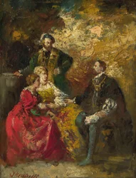 Scène de conversation, vers 1880