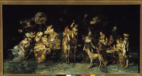 Fête nocturne dans un parc
