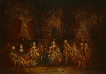 Personnes en costumes Louis XV