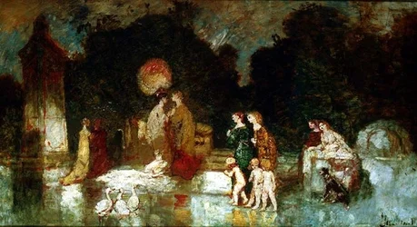 Scène dans le parc