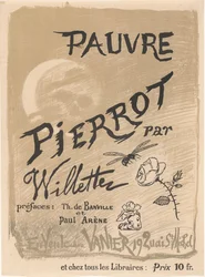 Affiche pour Pauvre Pierrot par Adolphe Léon Willette