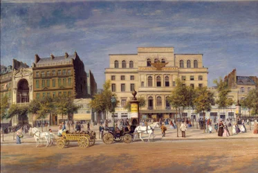 Vue générale des théâtres du boulevard du Temple avant le percement du boulevard Prince Eugène (détail)