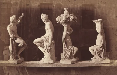 Four Statues,c. 1868 (photo)