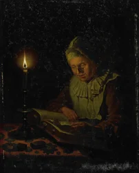 Vieille femme lisant