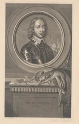 Oliver Cromwell, Protecteur, gravé par Pierre Drevet (1663-1738)
