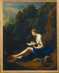 Sainte Marie-Madeleine penitente, meditant dans la solitude ...