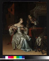 Le serviteur de Tancrède présentant le cœur de Guiscard dans une coupe dorée à Guismond, 1675