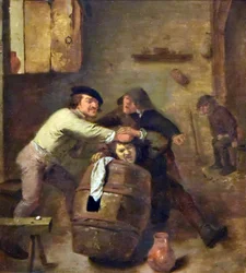 Adriaen Brouwer (ca.1605-avant1feb1638) Deux paysans qui se battent MOU Oudenaarde 13-12-2018