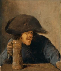 Paysanne avec bicorne et chope, vers 1630