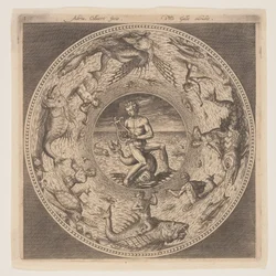 Arion sur un dauphin entouré d