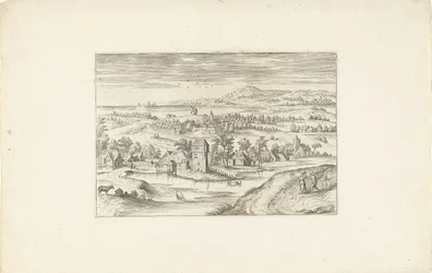 Paysage avec une ferme