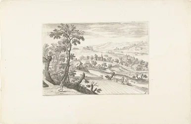 Paysage avec un champ de blé