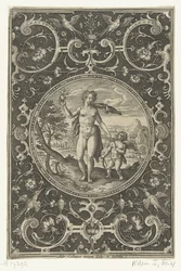 Médaillon avec Vénus tenant la pomme de Paris et Amour à ses côtés (Médaillons avec des figures du Jugement de Paris)