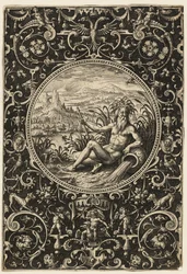 Neptune comme dieu fluvial, deuxième planche du Jugement de Pâris