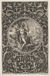 Paris dans un cadre décoratif avec grotesques, vers 1580-1600