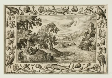 Saint Jean sur Patmos, tiré de Paysages avec scènes de l