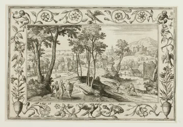 Le voyage à Emmaüs, tiré de Paysages avec scènes de l