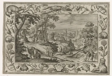 Envoi des apôtres (Landschappen met Bijbelse, mythologische scènes en jachttaferelen)