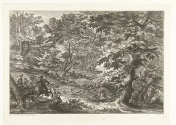 Paysage avec chasse au renard