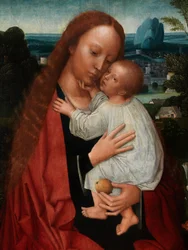 Détail de la Madone avec Saint Jean-Baptiste et Saint Jérôme