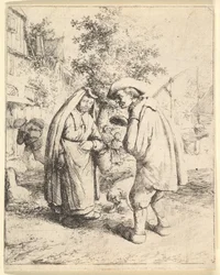 Homme parlant à une femme, 1610-85