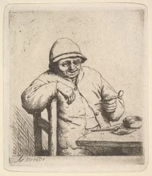 Paysanne avec une pipe