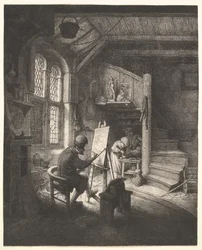 Le Peintre dans son atelier