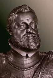 Rodolphe II, Saint-Empereur romain, détail du buste en demi-longueur