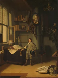 Jeune homme dans une étude