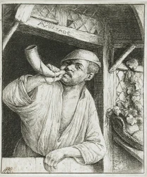 Boulanger sonnant du cor