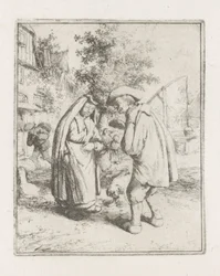 Homme et femme en conversation