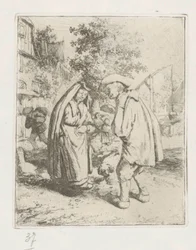 Homme et femme en conversation