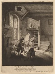 Peintre dans son atelier