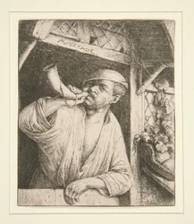 Le boulanger sonnant du cor