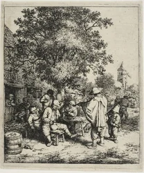 Le violoniste et le garçon à la vielle