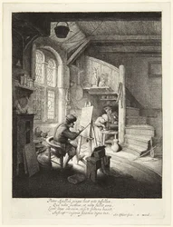 Le peintre dans son atelier