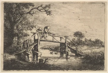 Deux pêcheurs sur un pont, 1647