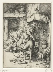 Père avec enfant sur les genoux à l