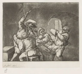 Joueurs de cartes se battant