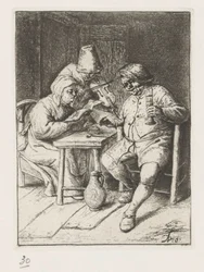 Violoniste et un homme et une femme chantant